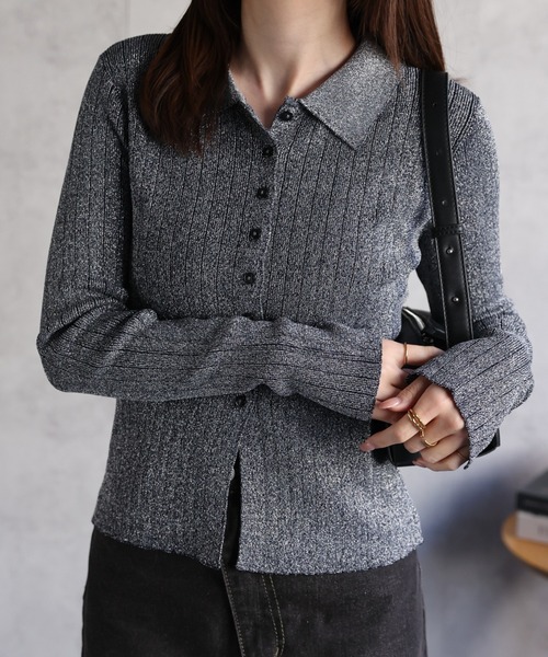 「sakishimatokyo」 ニットカーディガン FREE ネイビー レディース_画像7