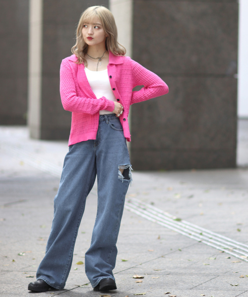 「One Tea spoon」 デニムパンツ 25 ブルー レディース_画像3