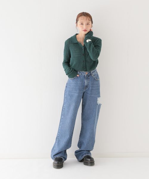 「One Tea spoon」 デニムパンツ 25 ブルー レディース_画像5