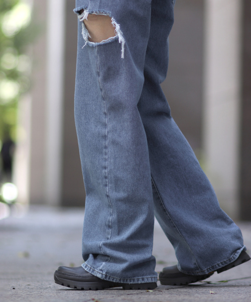 「One Tea spoon」 デニムパンツ 25 ブルー レディース_画像9