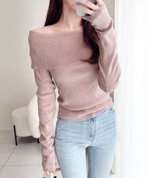 「mily bilet」 長袖ニット X-LARGE ブラック レディース_画像4