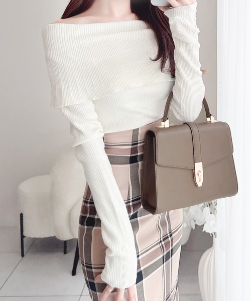「mily bilet」 長袖ニット X-LARGE ブラック レディース_画像7