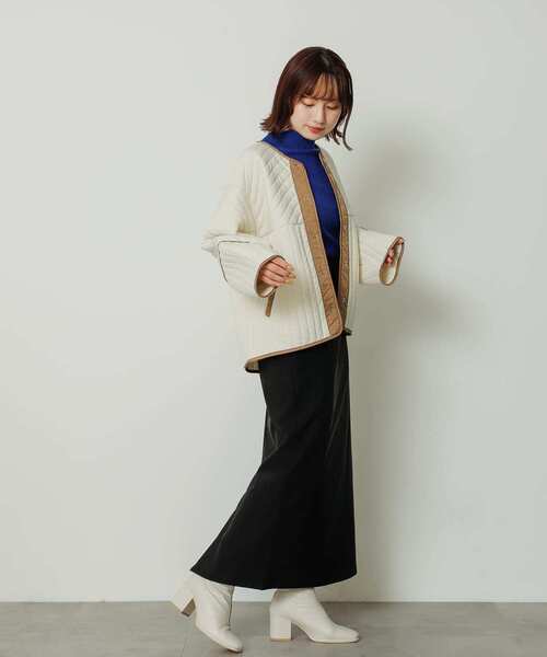 「SENSE OF PLACE by URBAN RESEARCH」 ノーカラージャケット ONE アイボリー レディース_画像9