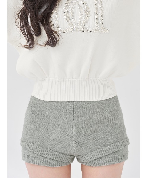 Darich（ダーリッチ） ニット セーター ビジューロゴパフニット