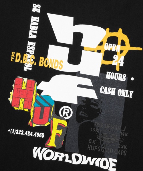 「HUF」 半袖Tシャツ LARGE ホワイト メンズ_画像6