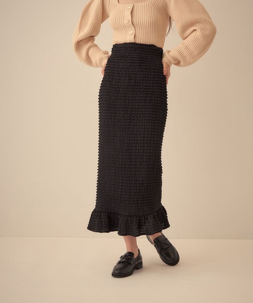 「ME COUTURE」 フリルスカート 1 イエロー レディース_画像2