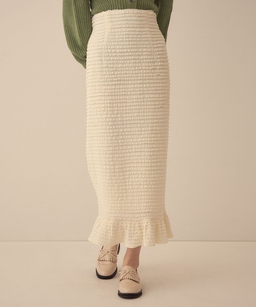 「ME COUTURE」 フリルスカート 1 イエロー レディース_画像4