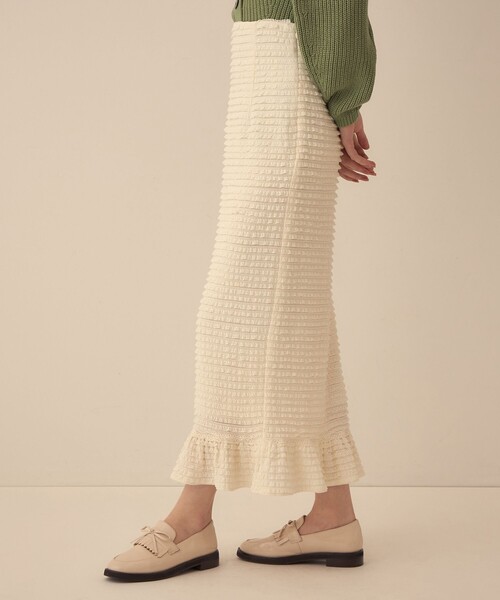 「ME COUTURE」 フリルスカート 1 イエロー レディース_画像5