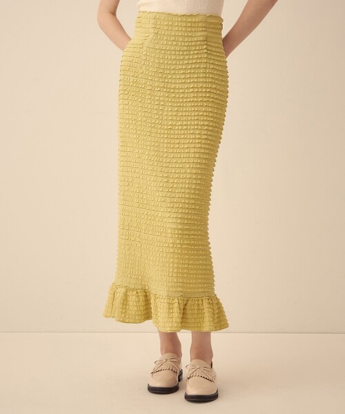 「ME COUTURE」 フリルスカート 1 イエロー レディース_画像7