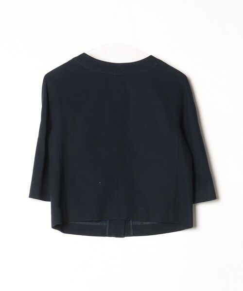 Theory ノーカラージャケット ネイビー　40 theory luxe（セオリーリュクス） ノーカラージャケット 40 ネイビー