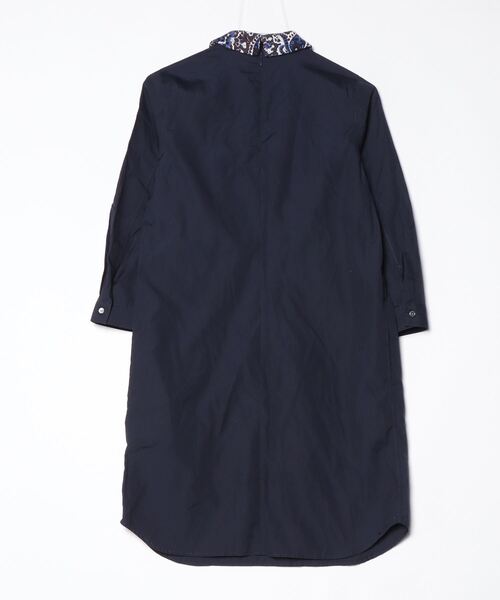 「SOULEIADO」 シャツワンピース 1 ネイビー レディース_画像2