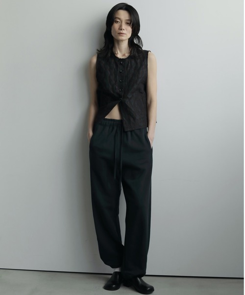 「anuke」 スウェットパンツ 38inch イエロー レディース_画像8