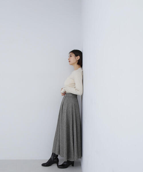 「NATURAL BEAUTY BASIC」 フレアスカート MEDIUM グレー レディース_画像8