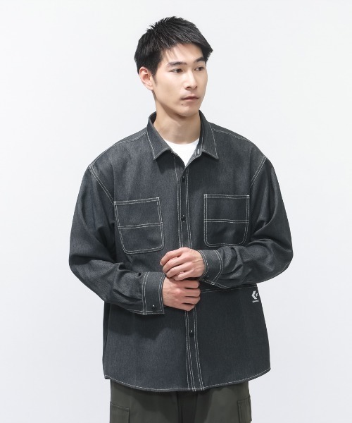 CONVERSE（コンバース） シャツ SYNTHETIC DENIM SHIRT M