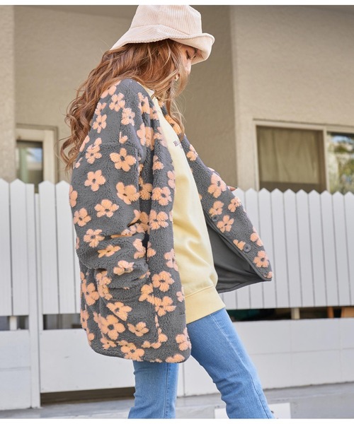 「anap mimpi」 ノーカラージャケット FREE グレー レディース_画像8