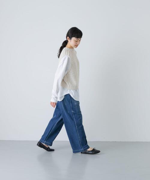 かぐれ ベスト ジレ 2WAY綿麻ニットベスト レディース : ZOZOTOWN