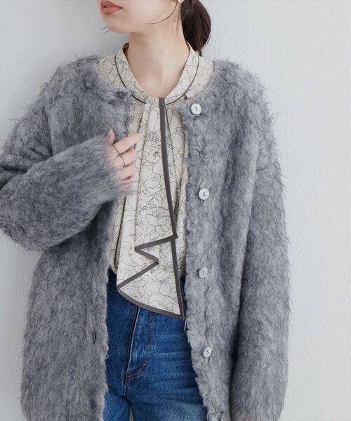 「natural couture」 長袖ブラウス FREE オフホワイト レディース_画像6