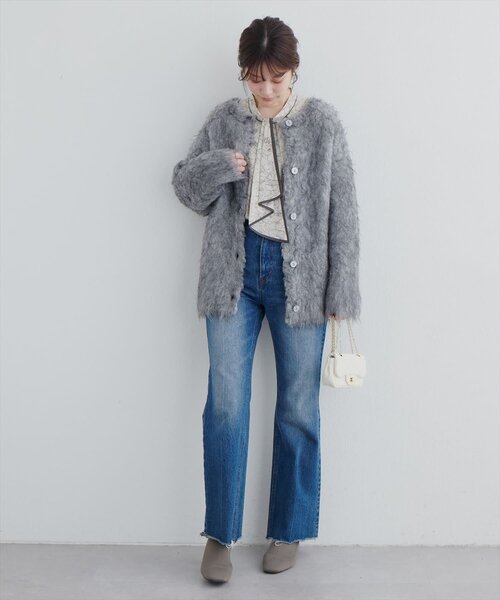 「natural couture」 長袖ブラウス FREE オフホワイト レディース_画像8