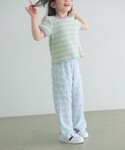 tシャツ テレコ マルチボーダー Tシャツ 1...の詳細画像1