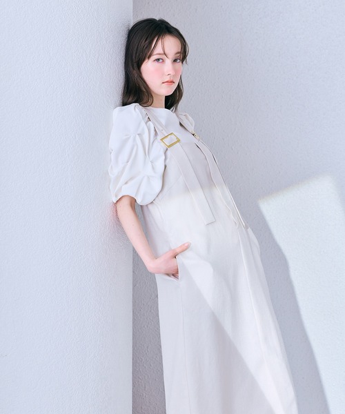 ワンピース 前ファスナージャンパードレスの画像