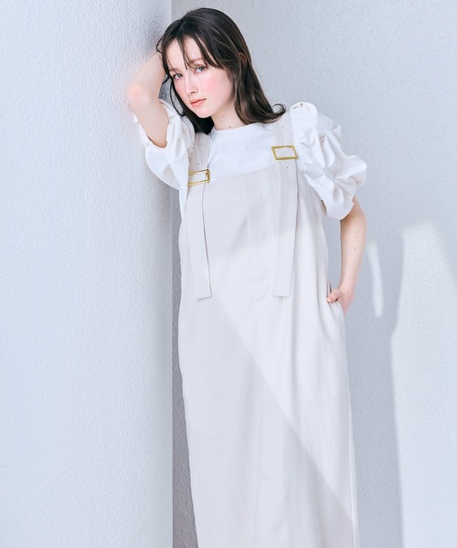 ワンピース 前ファスナージャンパードレスの画像
