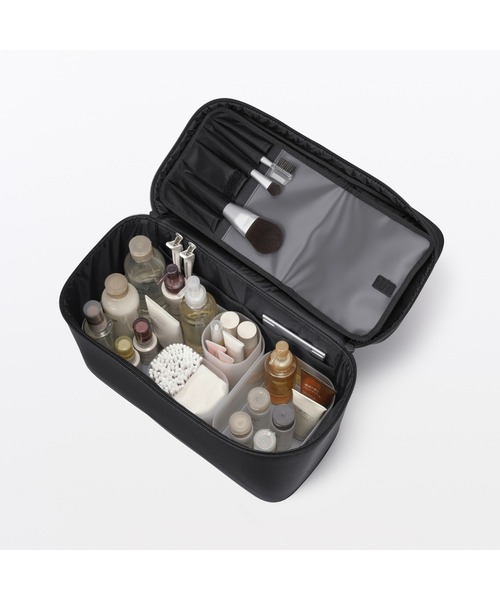 無印良品（MUJI） 収納 再生ナイロンメイクボックス L 約36×16