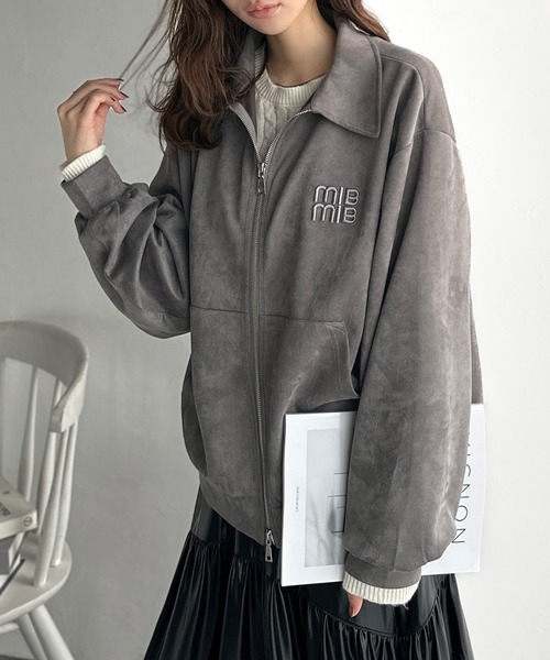 「mily bilet」 ブルゾン LARGE チャコール レディース_画像3