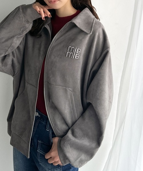「mily bilet」 ブルゾン LARGE チャコール レディース_画像8