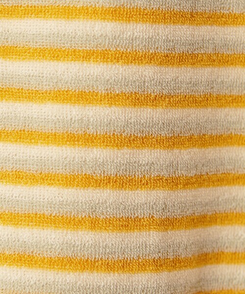 tシャツ コットン パイルボーダー ショートスリーブ Tシャツ レディースの画像