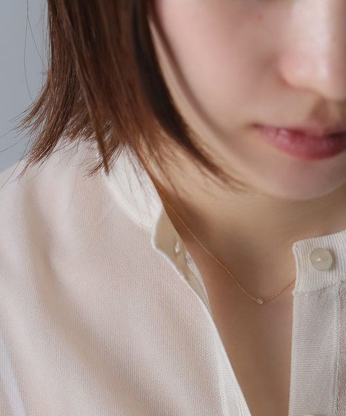 ネックレス ダブルホールダイヤネックレス K18 レディースの画像