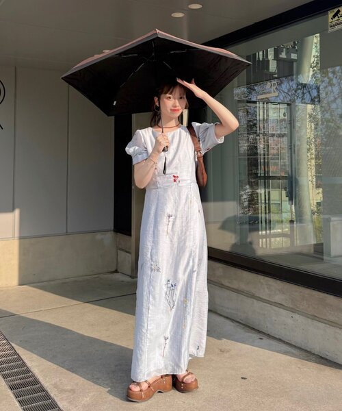 Kastane SOLASE BLOOM ONEPIECE 花柄刺繍ワンピース Kastane（カスタネ） ワンピース 「SAWAMOTO企画/WEB限定」SOLASE