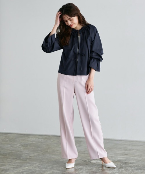 「Pierrot」 長袖ブラウス M ブルー レディース_画像6