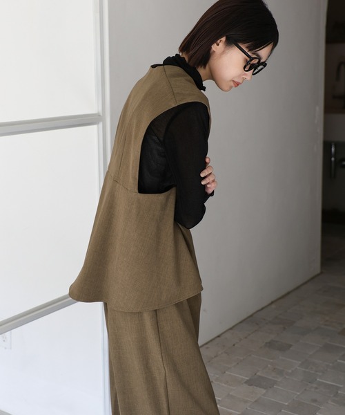 「select MOCA Et」 スラックス MEDIUM ライトブラウン レディース_画像7