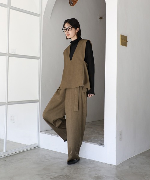 「select MOCA Et」 スラックス MEDIUM ライトブラウン レディース_画像9