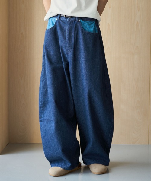 BROKEN BASE（ブロークンベース） ワイドパンツ ジーンズ Anorak Check