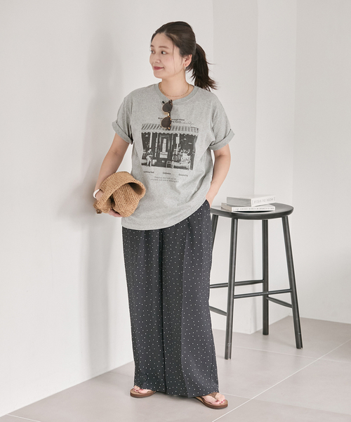 tシャツ 「追加2」汗ジミ防止天竺プリントT レディースの画像