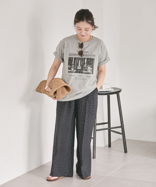 tシャツ 「追加2」汗ジミ防止天竺プリントT レディースの画像