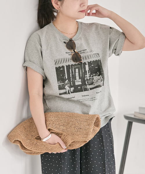 tシャツ 「追加2」汗ジミ防止天竺プリントT レディースの画像