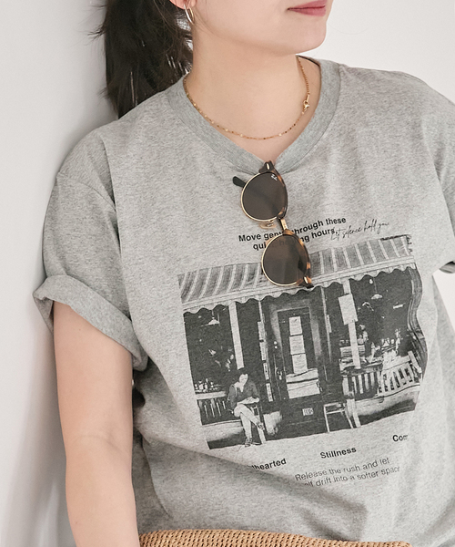 tシャツ 「追加2」汗ジミ防止天竺プリントT レディースの画像
