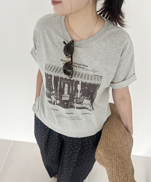 tシャツ 「追加2」汗ジミ防止天竺プリントT レディースの画像