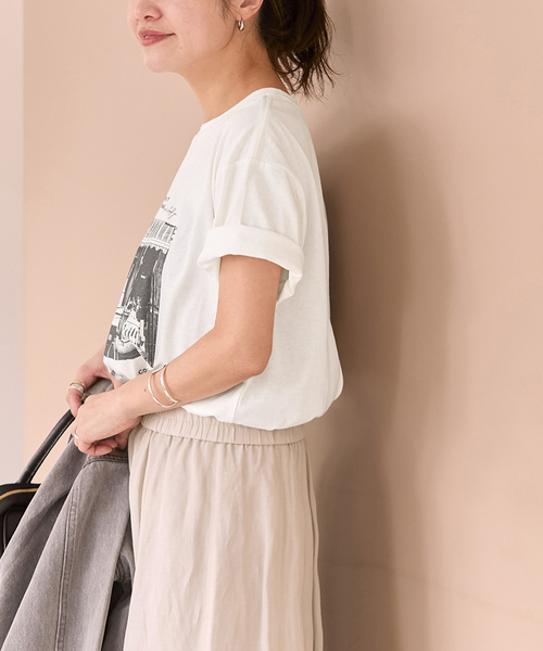 tシャツ 「追加2」汗ジミ防止天竺プリントT レディースの画像