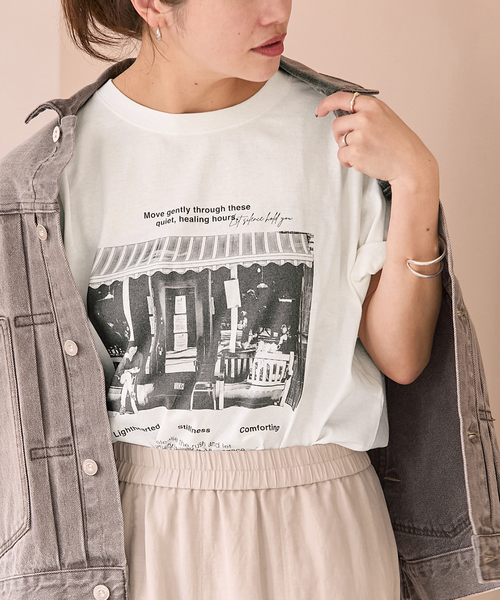 tシャツ 「追加2」汗ジミ防止天竺プリントT レディースの画像
