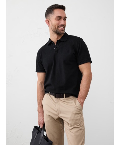 「BANANA REPUBLIC FACTORY STORE」 半袖ポロシャツ M ホワイト メンズ_画像9
