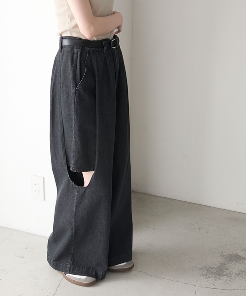 「forksy.」 デニムパンツ L グレー レディース_画像3