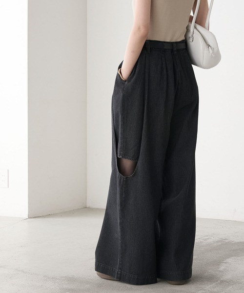 「forksy.」 デニムパンツ L グレー レディース_画像6