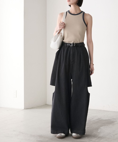 「forksy.」 デニムパンツ L グレー レディース_画像9