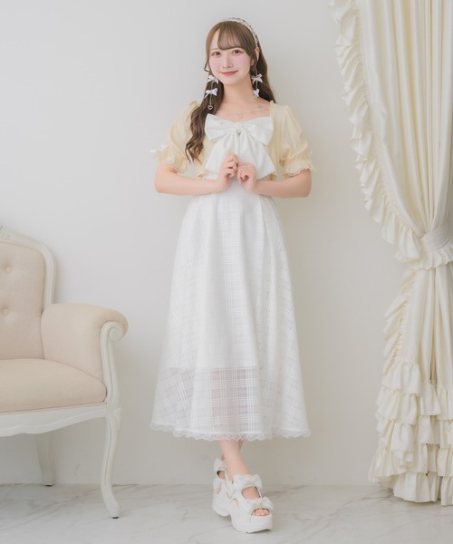 ROJITA ワンピース ROJITA（ロジータ） ワンピース 半袖 ボレロセットビッグリボンキャミ