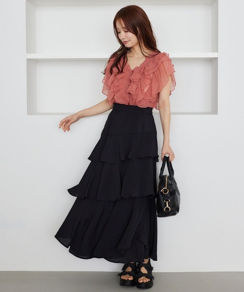 「mysty woman」 ノースリーブブラウス FREE ピンク レディース_画像4