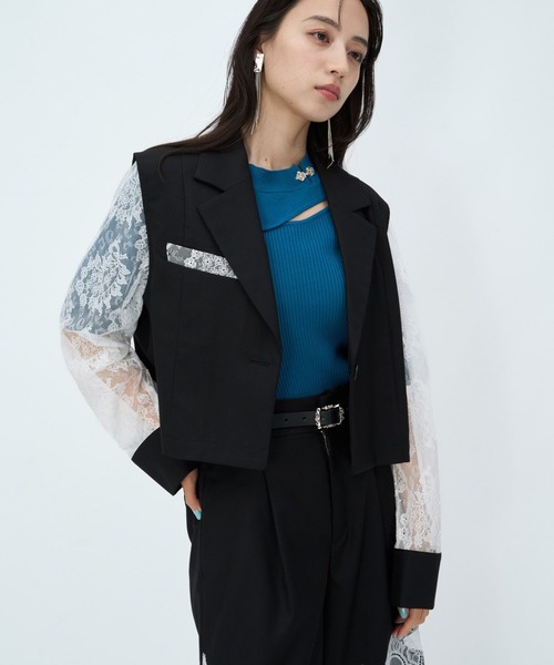 HARE ハレ　接触冷感　レースキリカエジャケット　セットアップ対応 HARE（ハレ） ジャケット テーラードジャケット 「接触冷感」レース