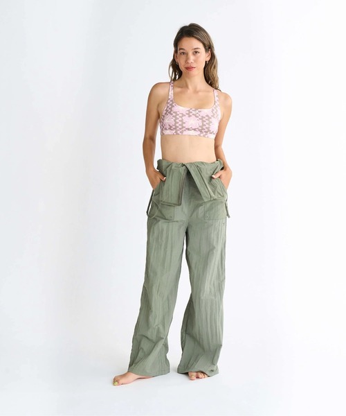 ROXY 女性用オーバーオール グリーン　S ROXY（ロキシー） オーバーオール SMALL グリーン レディース